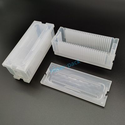 ซื้อ สี่เหลี่ยม PP วัสดุ Wafer Carrier 2/3 นิ้ว ซีรีส์ Wafer กล่องส่ง online manufacture