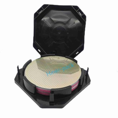 ซื้อ RoHS ที่สอดคล้องกับซิลิคอน โฮริซอนตัล วอฟเฟอร์โคร์เนียร์ กล่อง 12 นิ้ว สาร PP ที่นําไฟ online manufacture