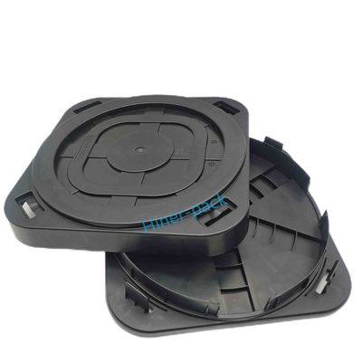 ซื้อ คาเซ็ตครึ่งขนของวอลเฟอร์มาตรฐาน 12 นิ้ว กล่องเก็บวอลเฟอร์ ESD สีดํา online manufacture