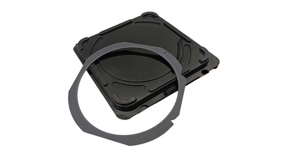 ซื้อ กล่อง Clamshell Wafer Box Single Flex Frame ส่งส่งพร้อมกับคู่ขยายวงแหวนที่ใช้สําหรับ Wafer Fab online manufacture